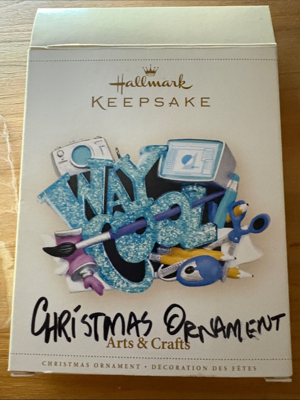 Hallmark Keepsake Ornament - Glittery Blue "WAY COOL" Arts & Crafts 2006